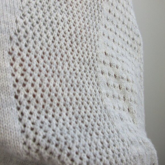 Lululemon Still Movement Sweater Women's 6 Gray Cotton Open Knit Casual 252 - Picture 7 of 10